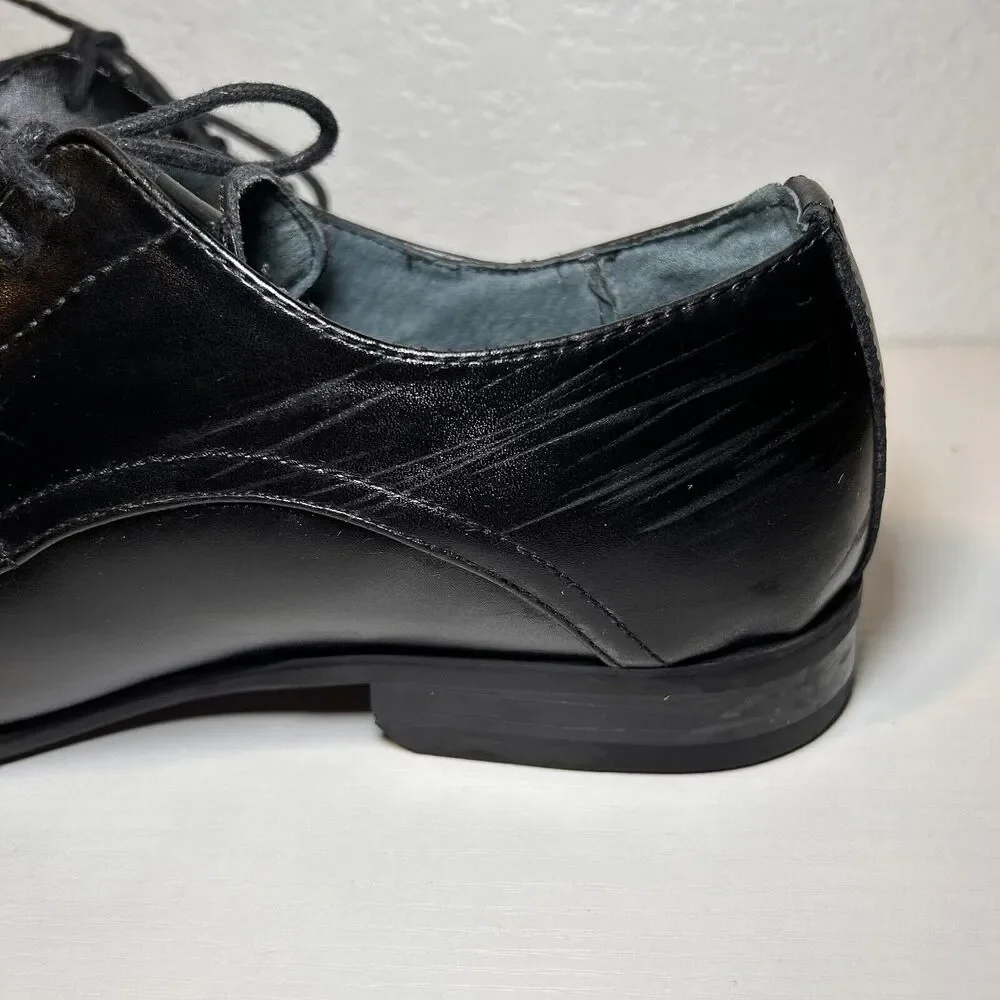 Giorgio Brutini Size 11M Men's Black Lace Up Oxford Style Red Bottom Dress Shoes